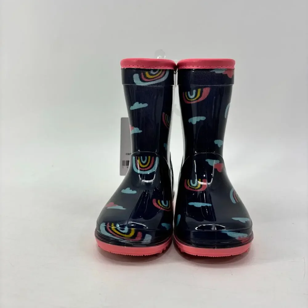 Carter's Size 6 Sherry Rainbow Boots Toddler Pink Navy Blue